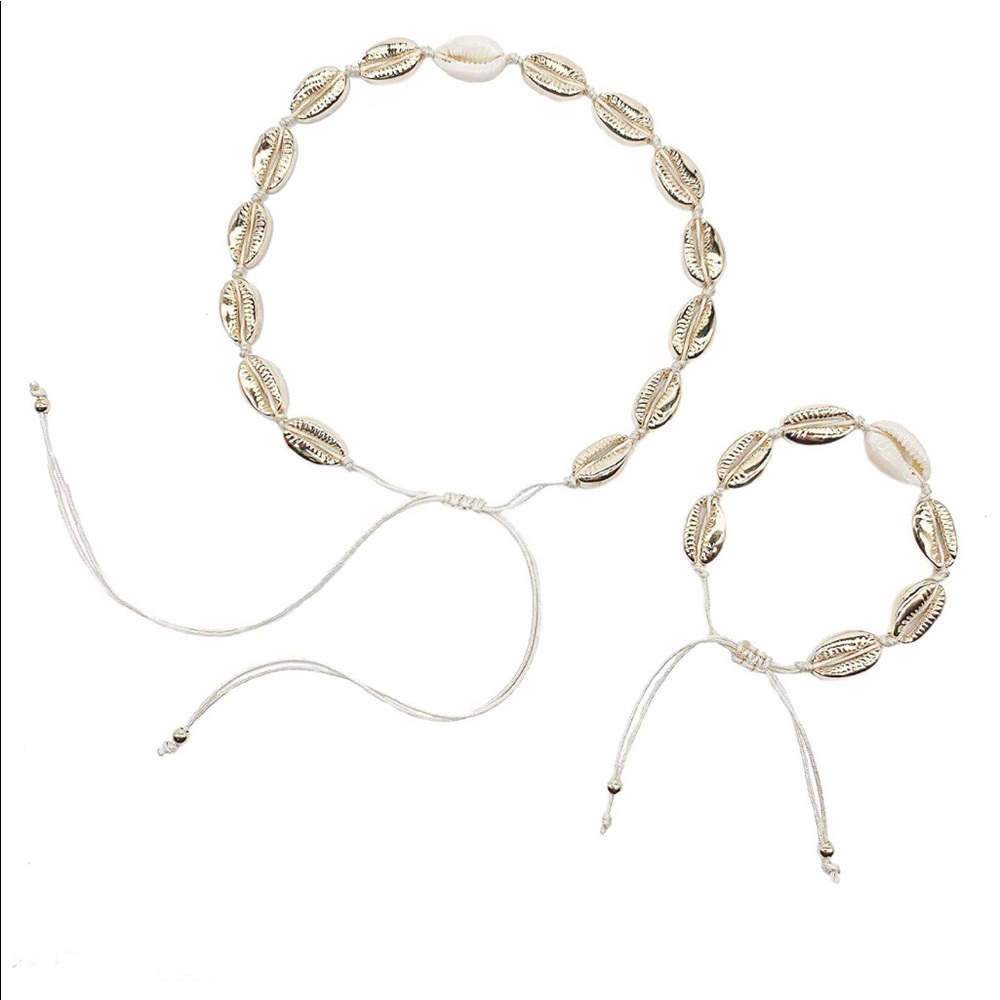 Shell Choker & Bracelet/ Anklet Set